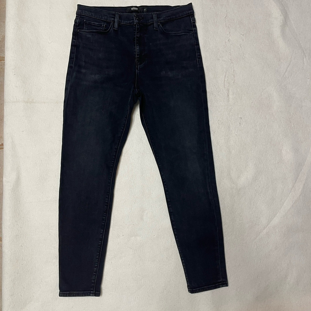 Hudson Nico Super Skinny Jeans Womens 31 Black Denim Cotton Mid Rise 5-Pockets